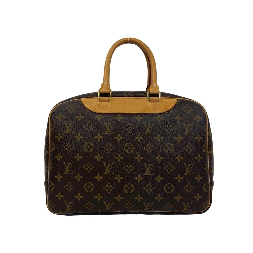 LOUIS VUITTON Vintage Brown Monogram Leather Deauville Boston Bag - Picture 3 of 10